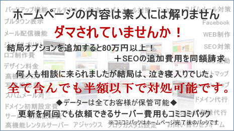 �z�[���y�[�W����Ƀ_�}����Ă��܂��񂩁I